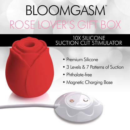 The Rose Lover's Gift Box 10X Clit Suction Rose - Red