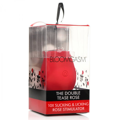 The Double Tease Rose 10X Sucking and Licking Silicone Stimulator Code: AH150